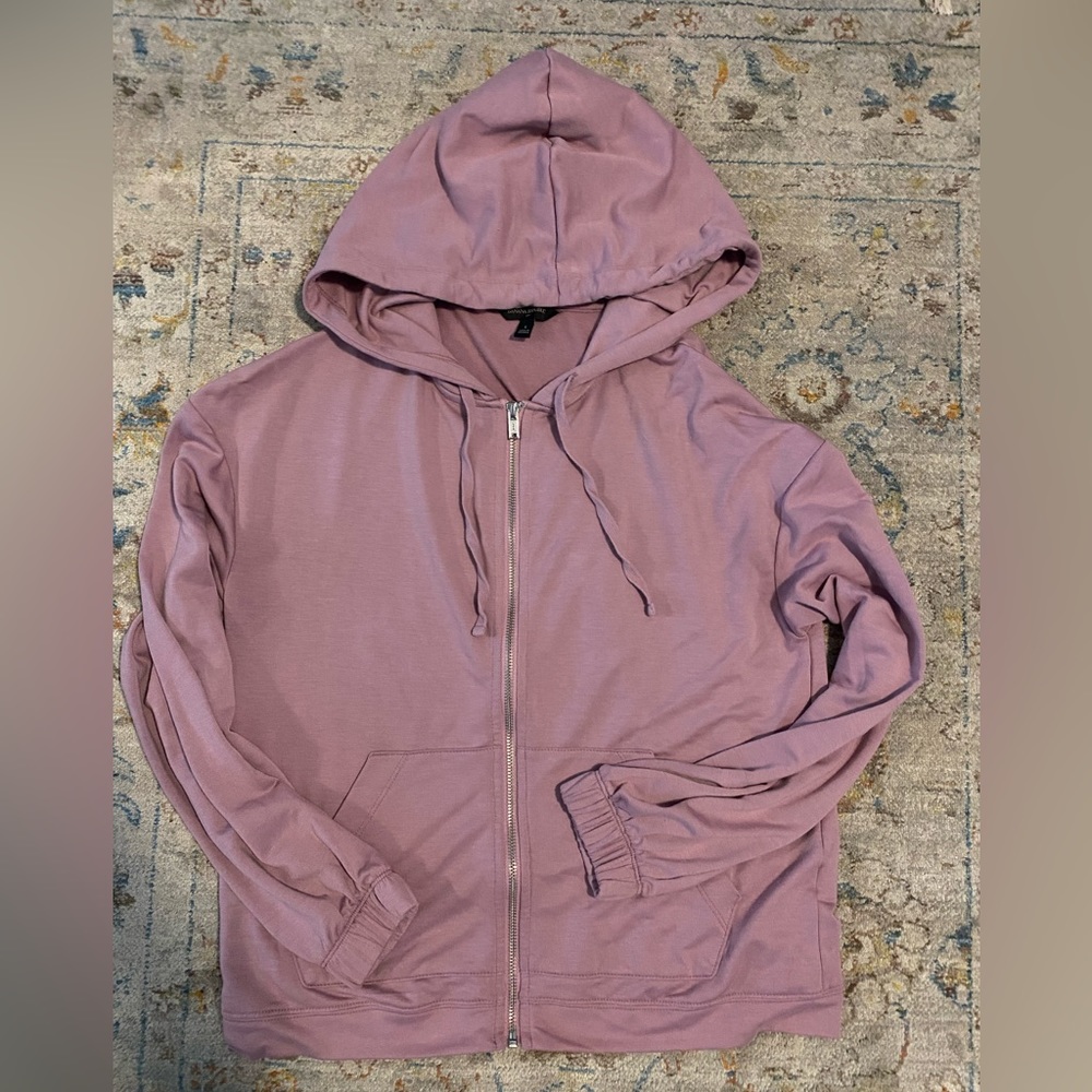BANANA REPUBLIC CROPPED FULL ZIP HOODIE